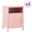 Bren 35cm W Steel Bedside Table-1356500776-1392320876