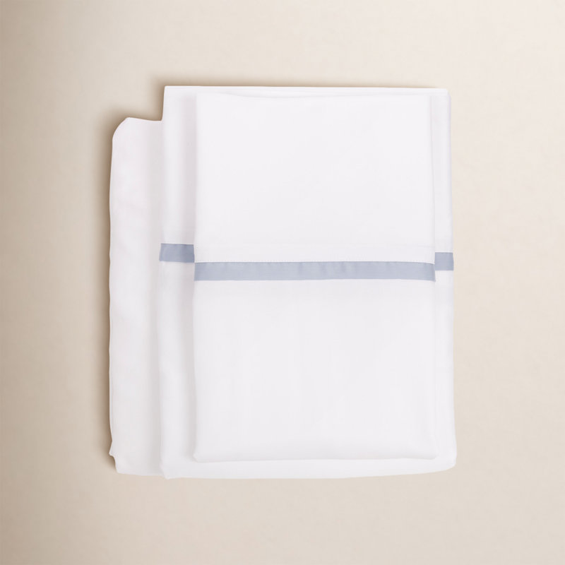 Ensemble de draps Langston, Bleu français, Ensemble de draps pour très grand lit californien