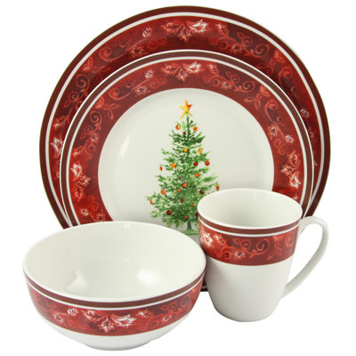 Lew Ceramic Dinnerware Set 16 Piece - Service for 4