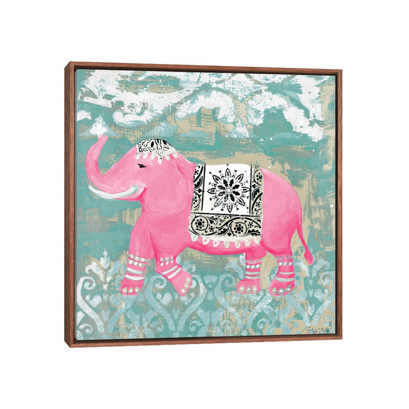 «Pink Bazar I» par Hakimipour-Ritter - impression, H 26 po x l 26 po x P 1,5 po, Toile avec cadre en bois classique