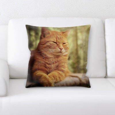 Lassiter Cat Portrait Throw Pillow