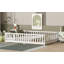 Ensemble de lit de sol moderne Twinkle avec porte, bois d'hévéa et garde-corps de sécurité-115630471-115630470