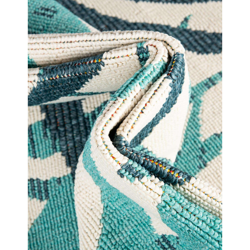 Indoor/Outdoor Botanical Area Rug, Rectangle 10' x 14'2"