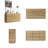 9-Drawer Cabinet with Geometric Embossed Drawer Fronts