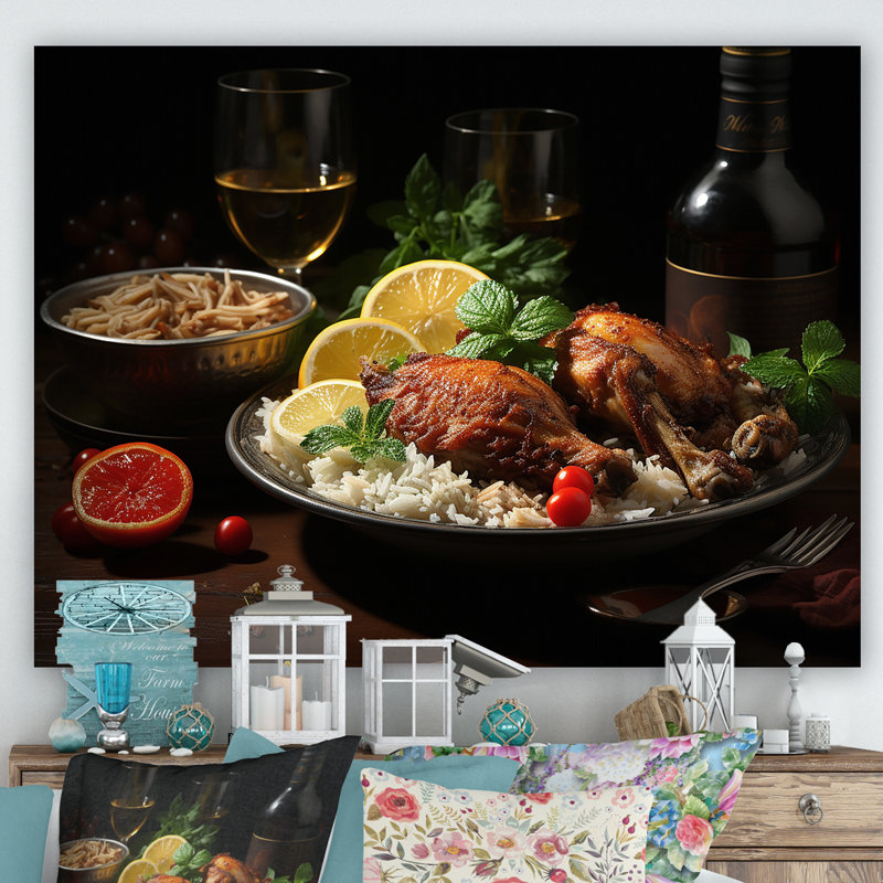 Aroma Cuban Food Impression II - impression, Toile tendue, H 30 po x l 40 po x P 1,5 po