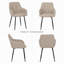 Ensemble de chaises de salle à manger beige 2 pièces, chaises de cuisine rembourrées modernes avec dossier et siège large, convenant aux petits espaces, chaises rembourrées confortables pour le salon