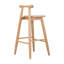 Ensemble de 2 chaises de salle à manger, tabouret de bar en bois d'hévéa