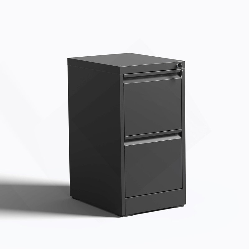 Metal Vertical File Cabinet With Lock Office Home Steel Vertical File Cabinet  A4 Legal/Letter, Black