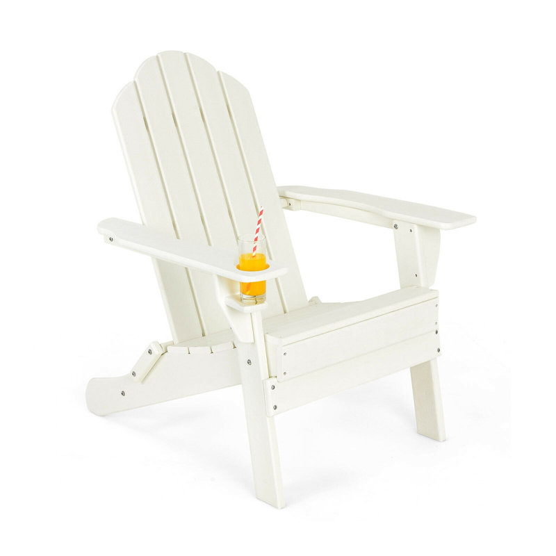 Chaise Adirondack pliante en bois DiBernardo, Gris