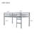 Solid Wooden, Rubber Wooden Twin Loft Bed With Ladder, Bed Platform Of Strengthened Slats-2018945345