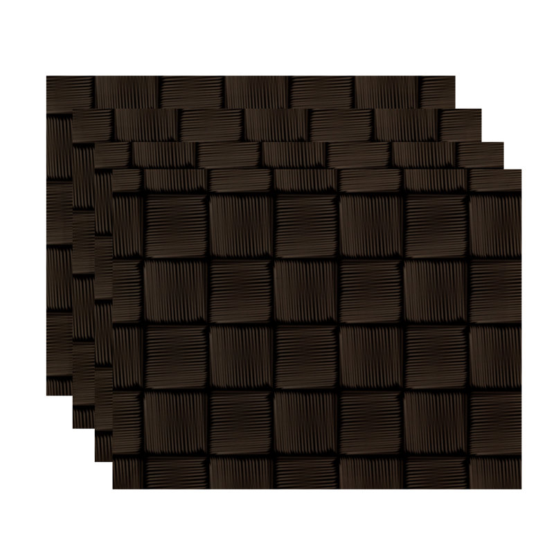 Ensemble de napperons 4 pièces Basketweave, Brun