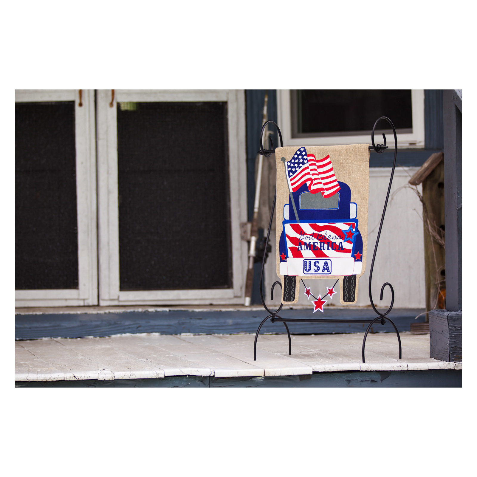 Penley Pick-Up Truck Burlap Garden Flag, Small