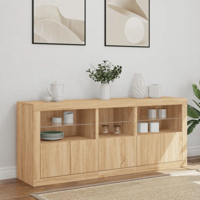 Azaleya 162 cm W Glass Sideboard