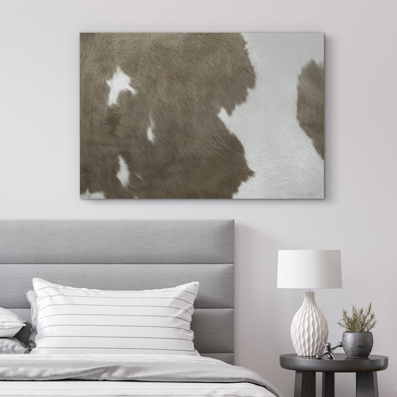 Minimal Landscape " Muted Fluffy Modern Art Decor Minimalist ", Wrapped Canvas, 12" H x 18" W