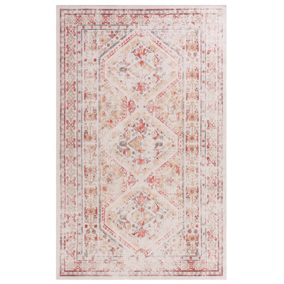 Tapis beige antidérapant 3 x 5 po, tapis antidérapant et lavable pour le bureau