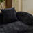 Black Curved Compressed Sofa, Creative Nordic-Style Design For Living Room, Comfortable, Soft And Suitable For Multiple Scenarios-1835327524