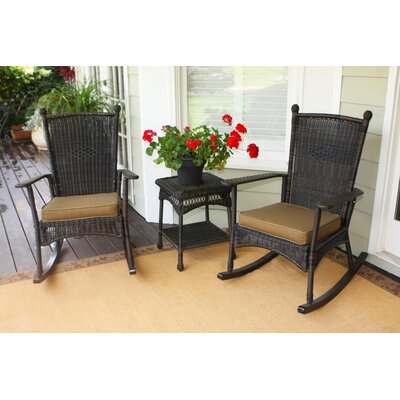 Portside 3 Piece Rocker Seating Group with Cushions -  Tortuga Outdoor, PSR2-C-DR