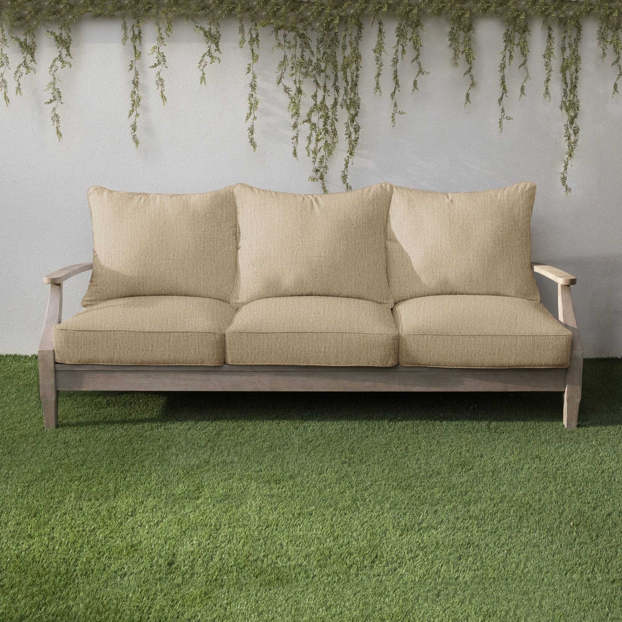 Davana Outdoor Sofa, Dark Brown, 25" W x 25" D