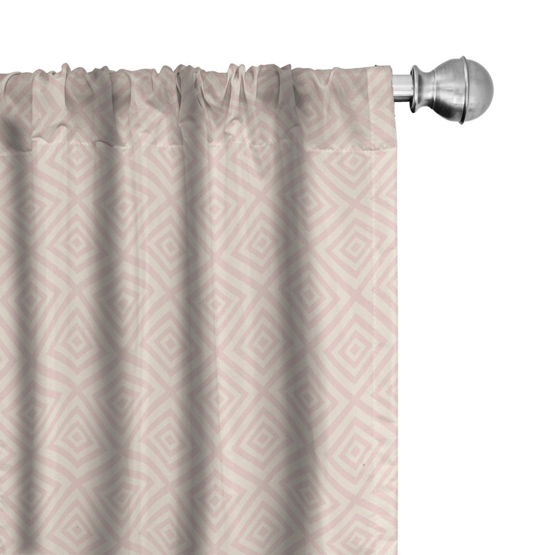 Shabby Geometric Semi-Sheer Rod Pocket Curtain Panels, 28" x 84"