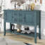Retro Elegant Solid Acacia Wood Sideboard with Ample Storage and Easy Assembly, Perfect for Any Home Decor-1274549995