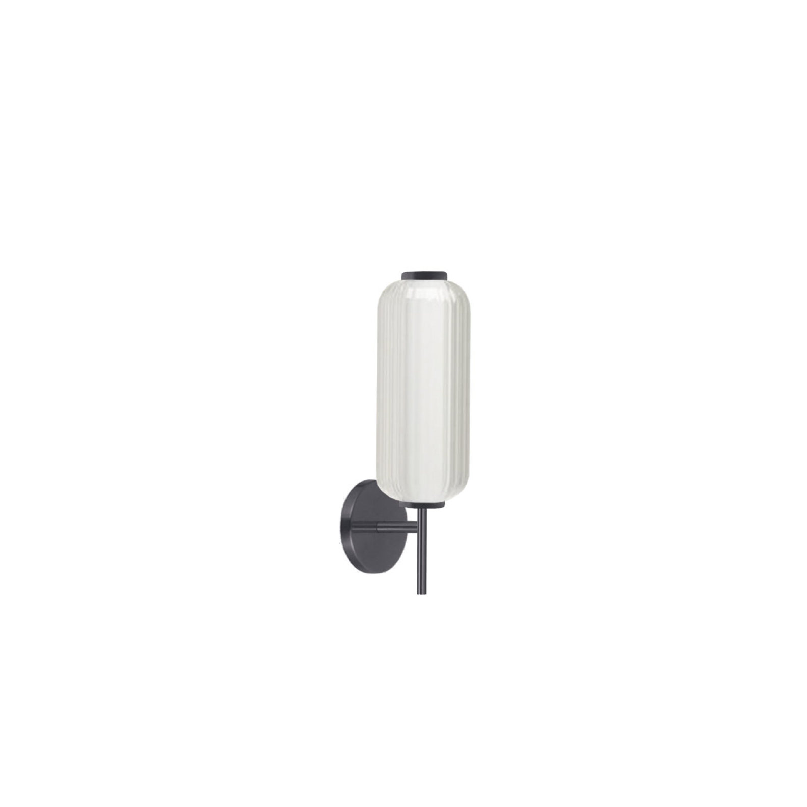 Calluna Single Light Dimmable LED Armed Sconce, Matte Black