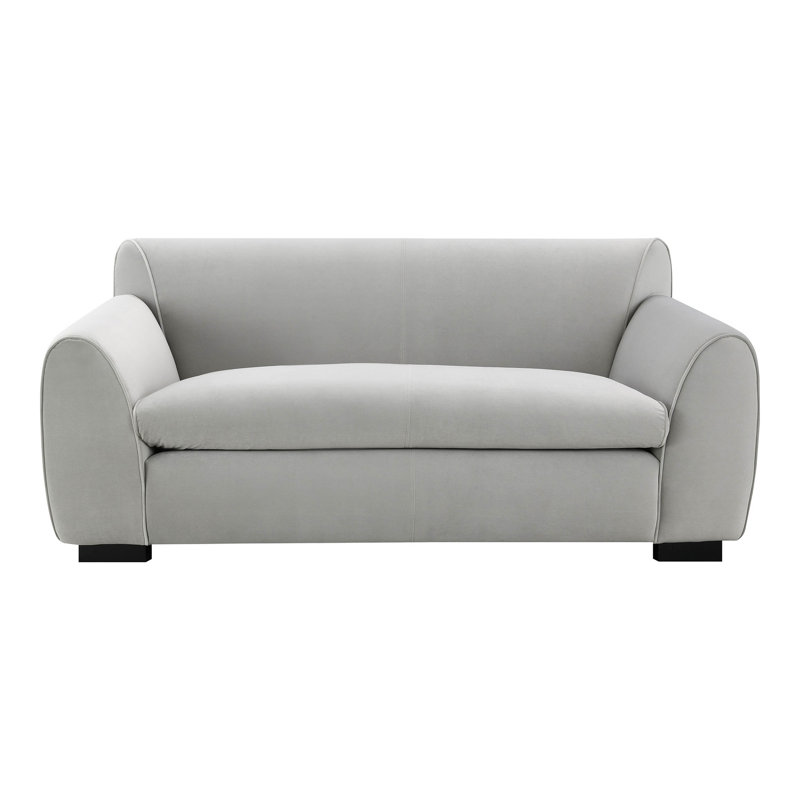 Causeuse Churchton, Velours gris velours