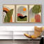 «Mid Century Modern Boho Tropical Palm Leaf», ensemble de 3 impressions sur toile-73721065-73721067