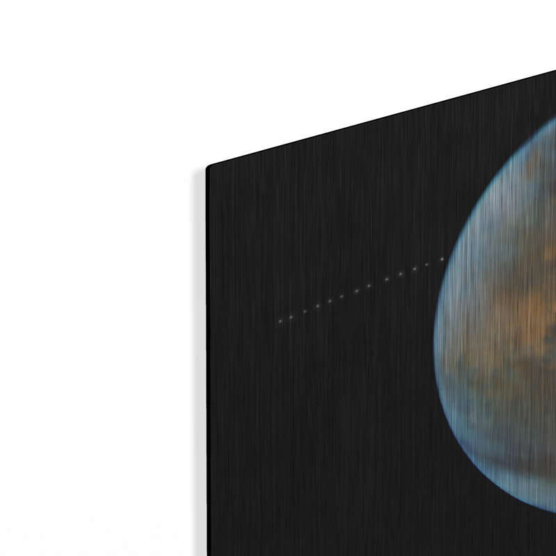  «Phobos Moon - Orbiting Marz» par la NASA, art mural en métal, 24 po x 16 po, H 16 po x l 24 po
