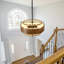 Luminaire suspendu 5 lumières avec corde en chanvre