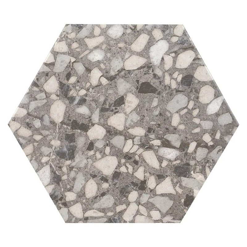 Zenith 9 X 11 In. Matte Porcelain Hexagon Wall And Floor Tile (8.07 Sq Ft/Case) - 16 Pack, Deep Charcoal Gray