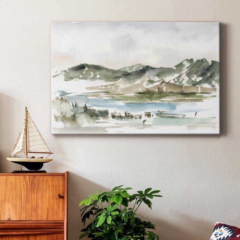 Étude de montagne enneigée II - impression sur toile tendue, H 48 po x l 32 po x P 1 po