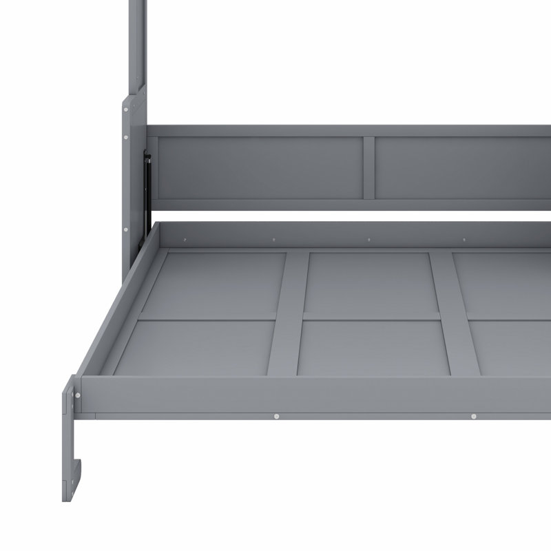 Murphy Bed With A Shelf, Gray