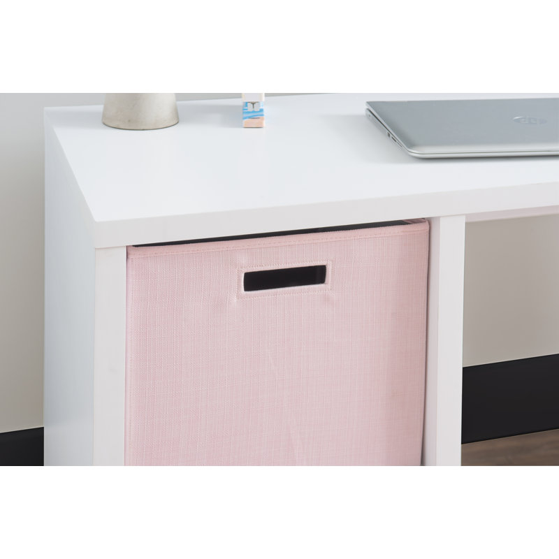 Hamlett Two Cube Modern Finish Desk, White