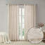 Faux Linen Rod Pocket And Back Tab Fleece Lined Curtain Panel(Only 1 Pc Panel)-262476296