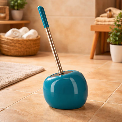 Ensemble de brosse de toilette et support autoportant PISE Dolise et acier inoxydable