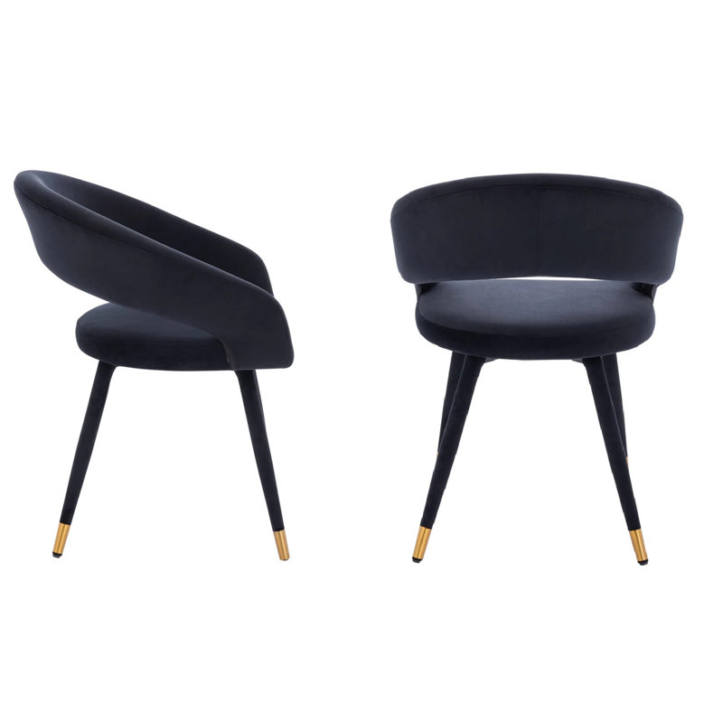 Chaise Venessa, Noir foncé