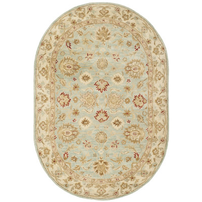 Samuel Gray Blue Beige Hand-Tufted Wool Rug