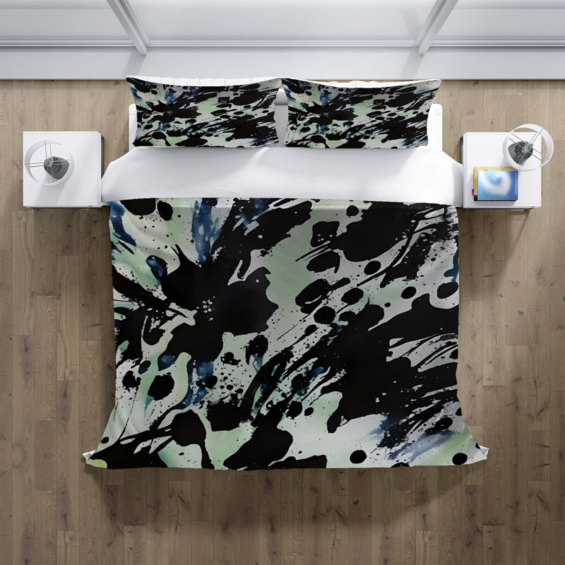 Polyester Abstract Duvet Cover, King Duvet Cover + 2 King Shams
