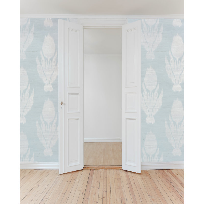 Agra Hemp Shimmer Wallpaper, Sky