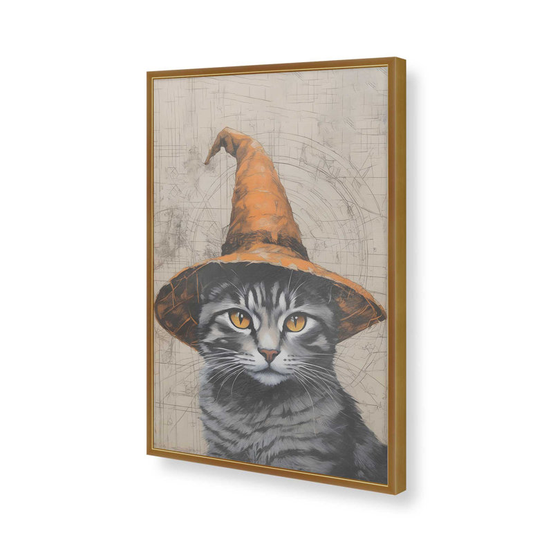 Imprimé de chat The Bewitching, Or poli, H 25,25 po x l 19,25 po