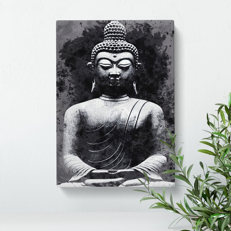 Moody Buddha - Wrapped Canvas, 76cm H x 50cm W x 3cm D