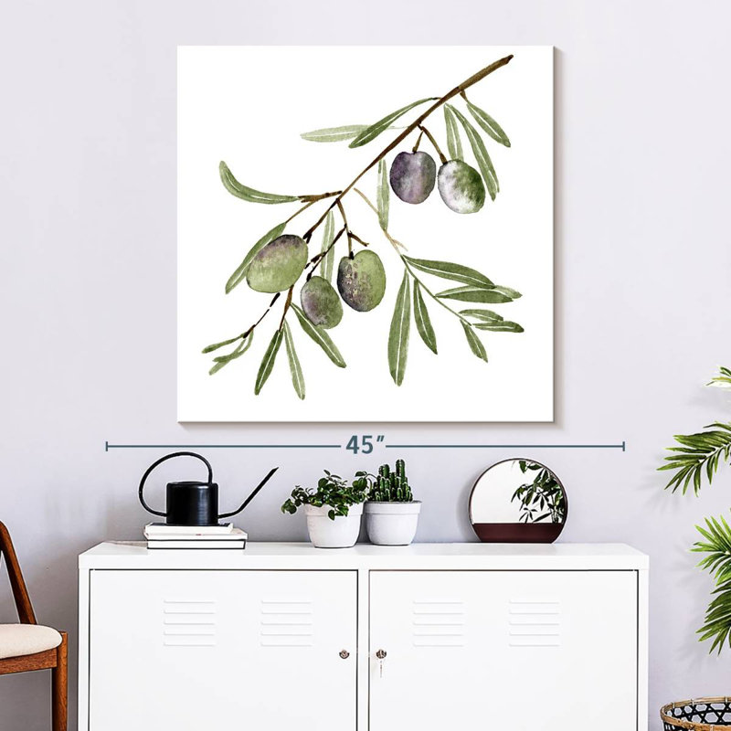 Harnek Fresh Olive Branch I, 33" H x 33" W