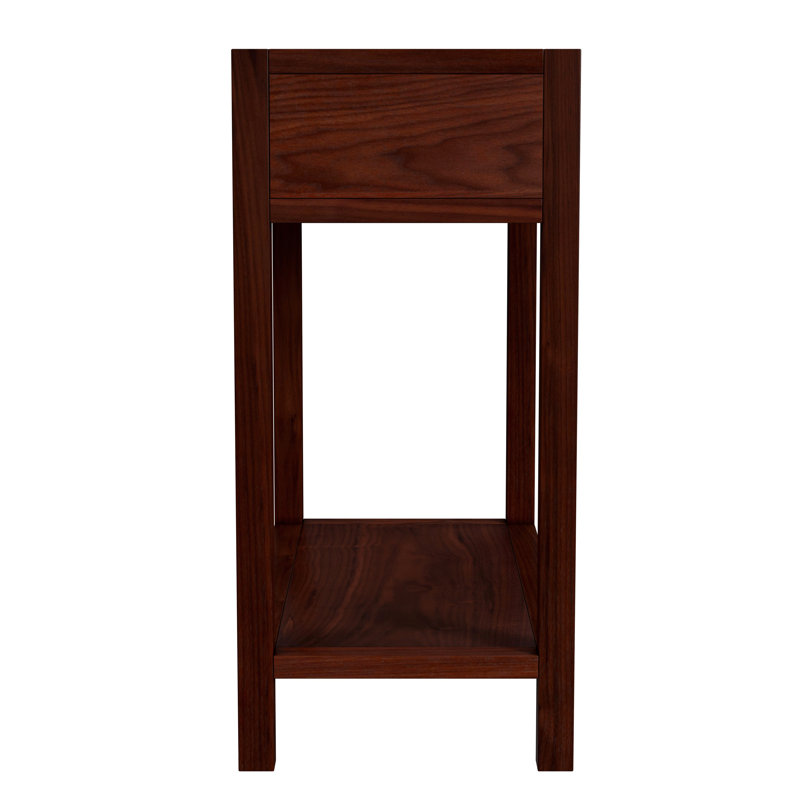 Lark 30" Wood 1-Drawer Nightstand, Brown