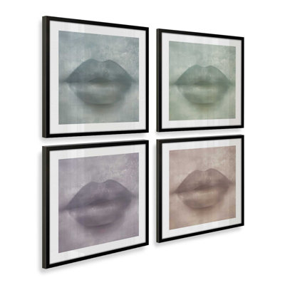 " Whispered Kiss Quadrant " by Golden Glow Interiors 4 - Pieces