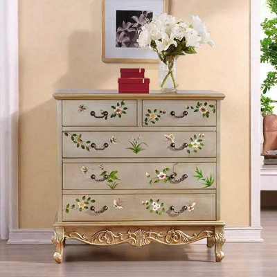 Vintage 5-Drawer Entryway Accent Chest