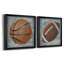 Grunge Sporting I Grunge Sporting I - ensemble de 2 impressions encadrées-820005245-820005244-807017976