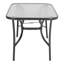 Courchevel Rectangular Metal Outdoor Dining Table With Umbrella Hole , 120cm cm W cm D-1420541225-1420541226