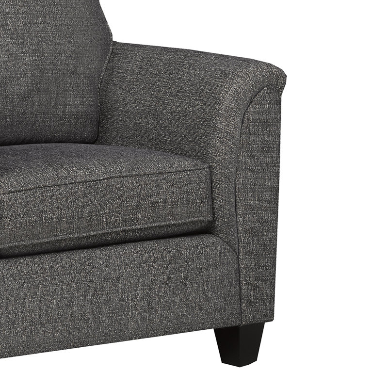 Fauteuil en polyester 34 po, Polyester gris anthracite
