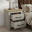 Limestone 2 Drawer Bedside Table-1613575050
