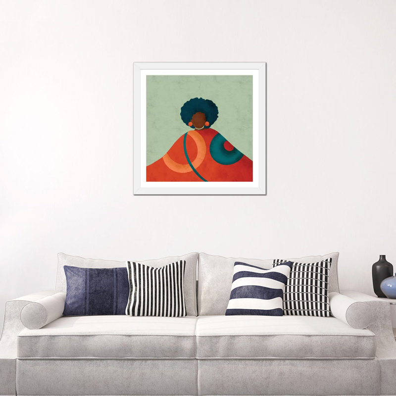 Shelley par Reyna Noriega - reproduction imprimée, H 24 po x l 24 po x p 1 po, Papier encadré blanc, Blanc